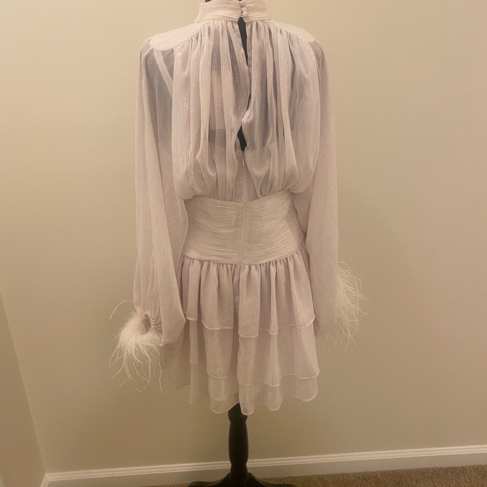 WHIT Sheer White Dress with Elegant Details - Picture 2 of 5
